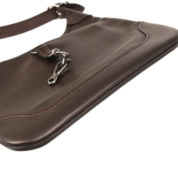 Hermes Chocolat Evercalf Trim 24 Handbag 17P□I 195202 - Picture 4 of 10